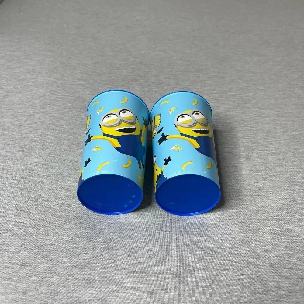 Minions Blue Plastic Tumbler 16 Oz Cups 2 PCS. Set